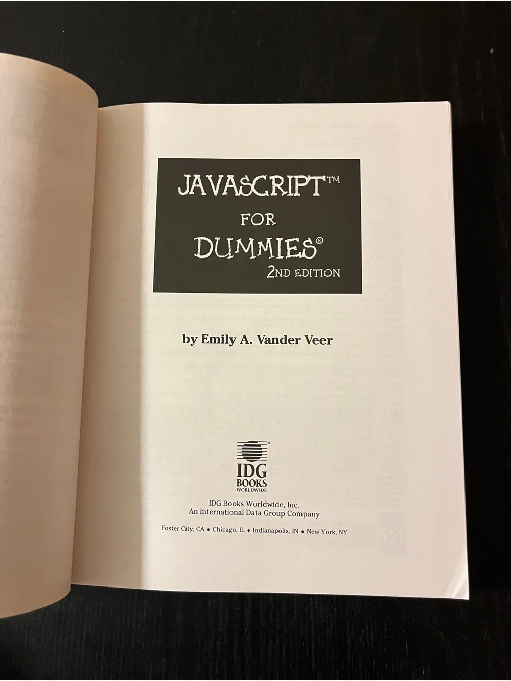 (Original $29.99) IDG Books JavaScript For Dummies 2nd Edition Book CD